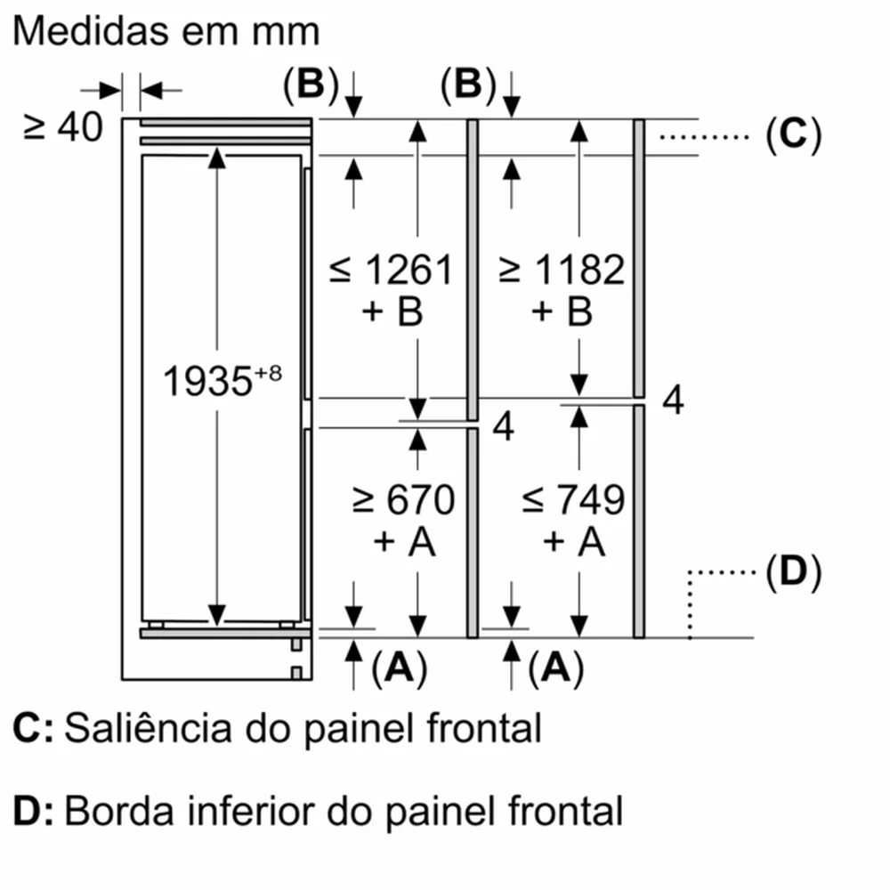 Frigorífico Combinado Bosch - 193.5 x 69.1 cm - Porta com dobradiça deslizante - KBN96VSE0 - Image 8
