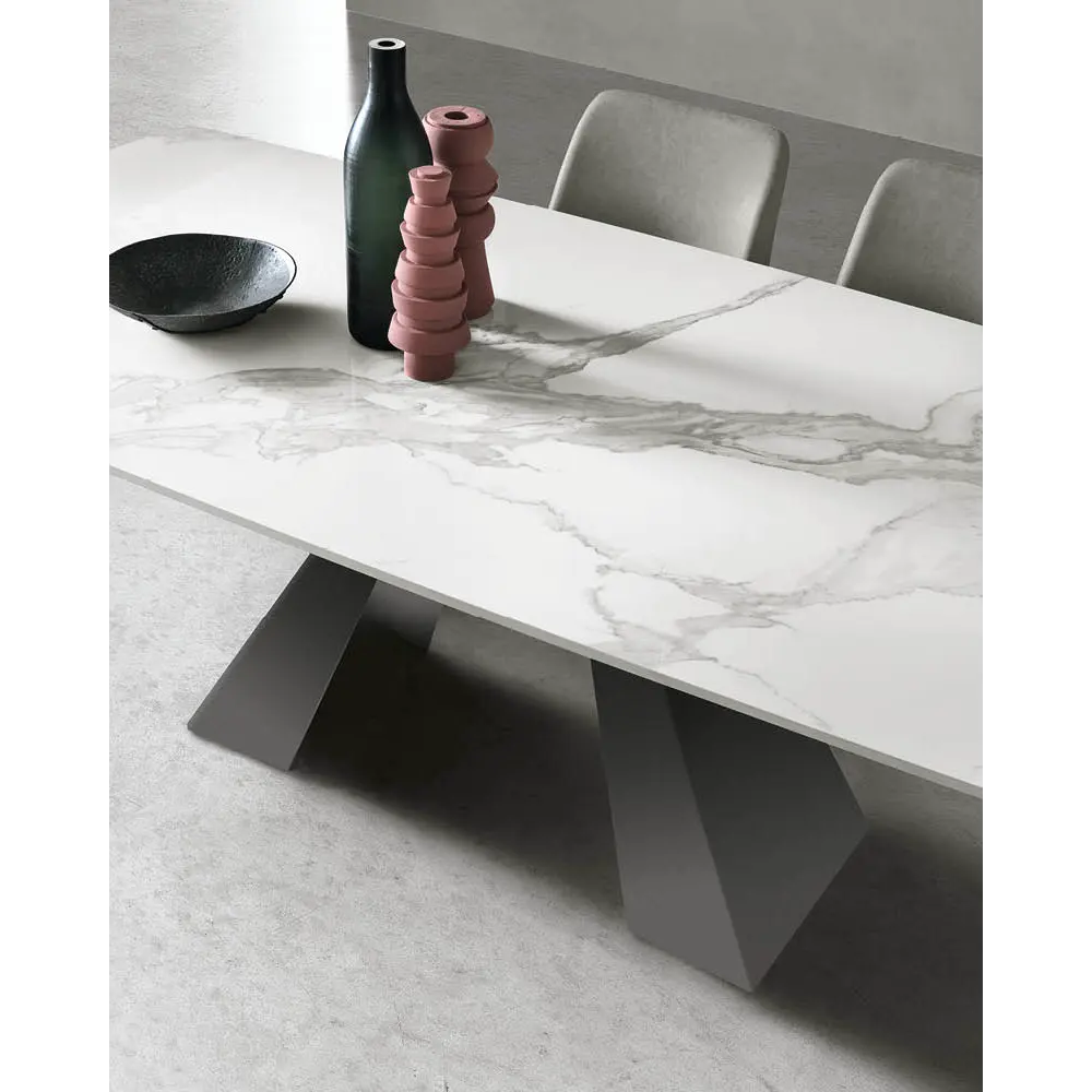 Mesa Target Point - VORTICE 160, TERRA, Branco, Calacatta - Image 3