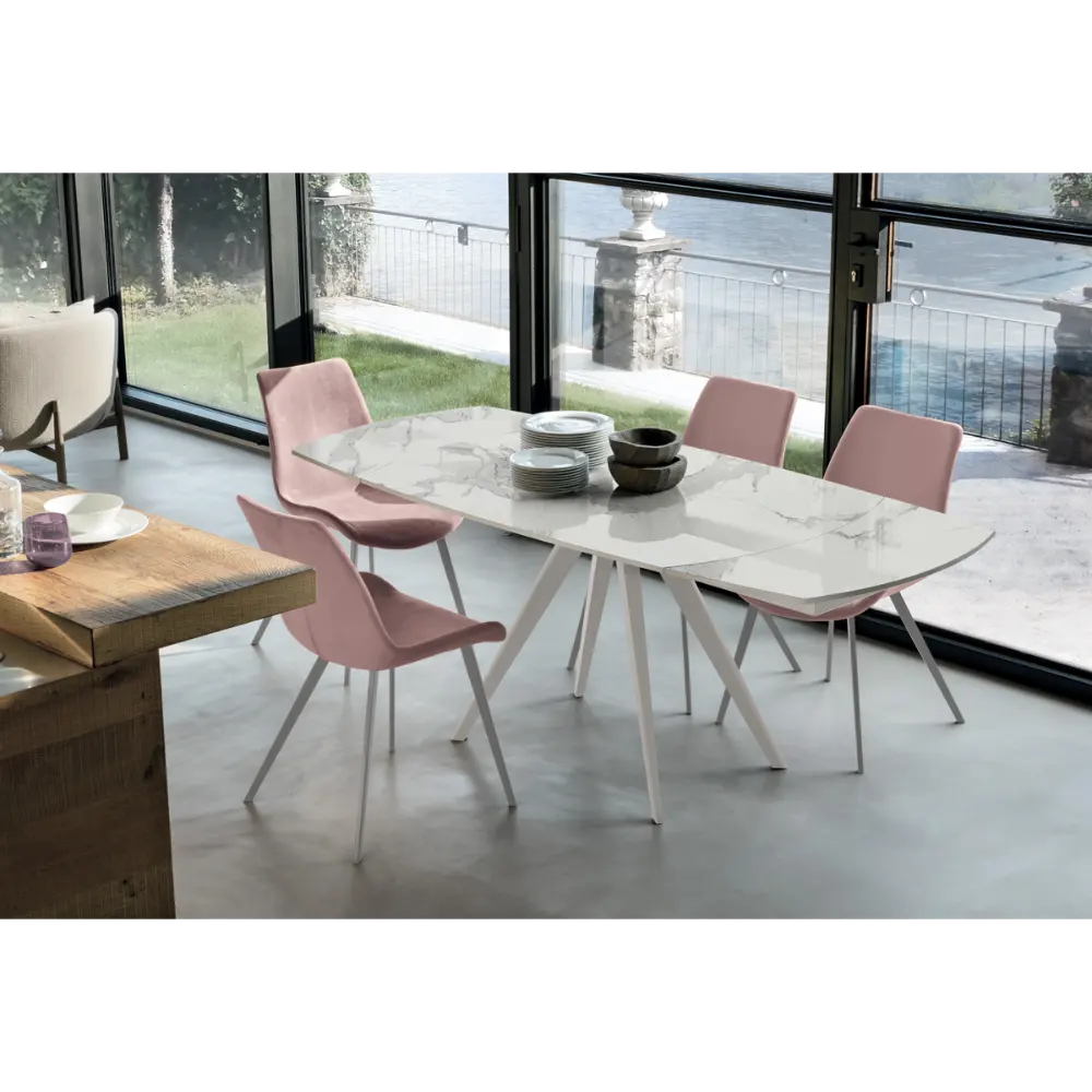 Mesa Target Point - VORTICE 160, TERRA, Branco, Calacatta