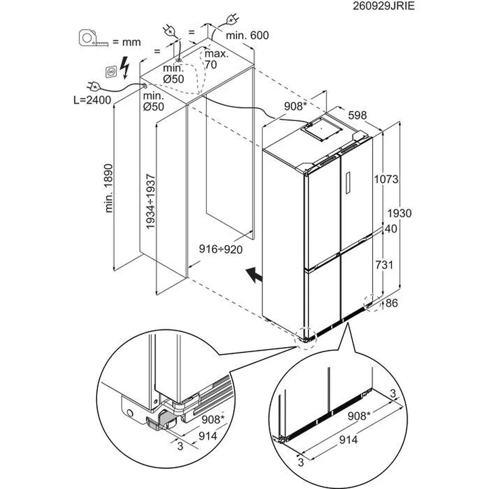 Frigorífico Combinado AEG - MultiDoor No Frost - 544 L - ORM9M521EB - Image 9